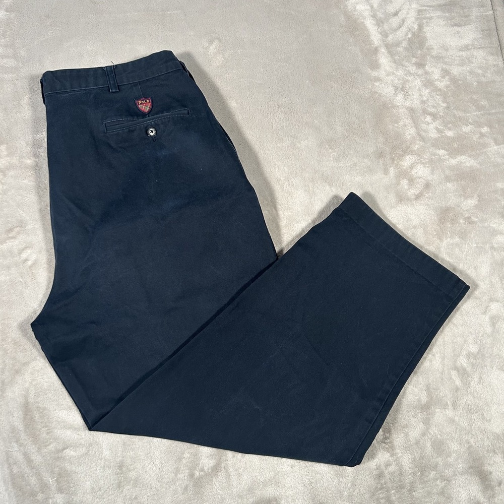 VTG 90s Polo Ralph Lauren Golf Pants Mens 36x30 Navy Blue Classic Comfort Golf